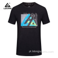 Camiseta esportiva de homens de corrida casual por atacado